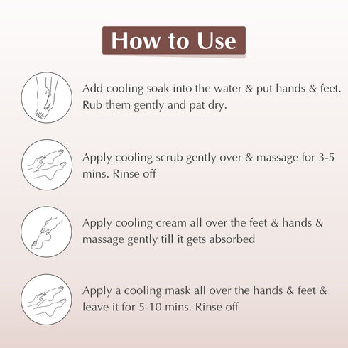 Sara Intensive Cooling Pedicure Manicure Kit Hand and foot care kit | Soft hand and feet formula | All Skin Types | Perfect For Men & Women | 12x50g